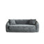 Canapé inclinable convertible de 87 pouces incurvé, canapé-lit 2 en 1 escamotable, avec base coulissante et siège profond, comprend deux coussins, fauteuil inclinable en chenille, aucun assemblage requis, beige-1635532596
