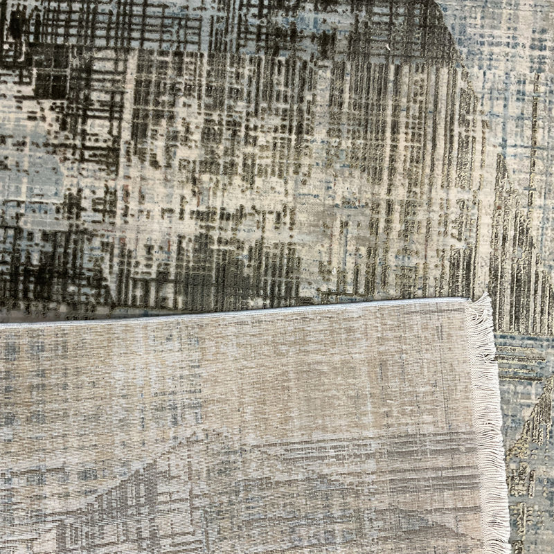 17 Stories Turkish Modern Erased Design Wool & Silk Rug