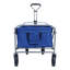 Chariot pliable à roulettes pliable avec roues et porte-boissons pour l'extérieur, le camping, le jardin et le magasinage