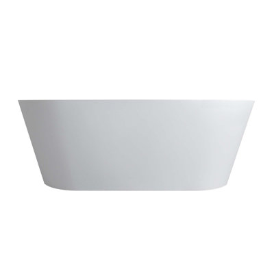 63" Freestanding Solid Surface Soaking Bathtub