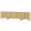 Buffet 3 pièces avec rangement Adora, crédence en bois de style Mid-Century moderne de 126 po avec portes et tablettes réglables pour la cuisine et le salon-1321342414