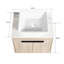 Meuble-lavabo de 24 po avec lavabo en céramique. Style mural en chêne blanc. Porte à fermeture en douceur. Rangement généreux. Poignée en métal. Ardoise moderne 24 po. Chêne. Bassin et abondance de sensation luxueuse