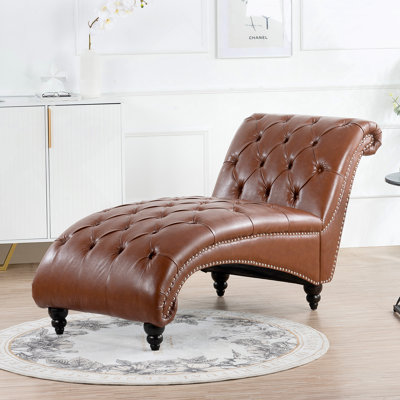 Chaise longue sans accoudoirs touffetée