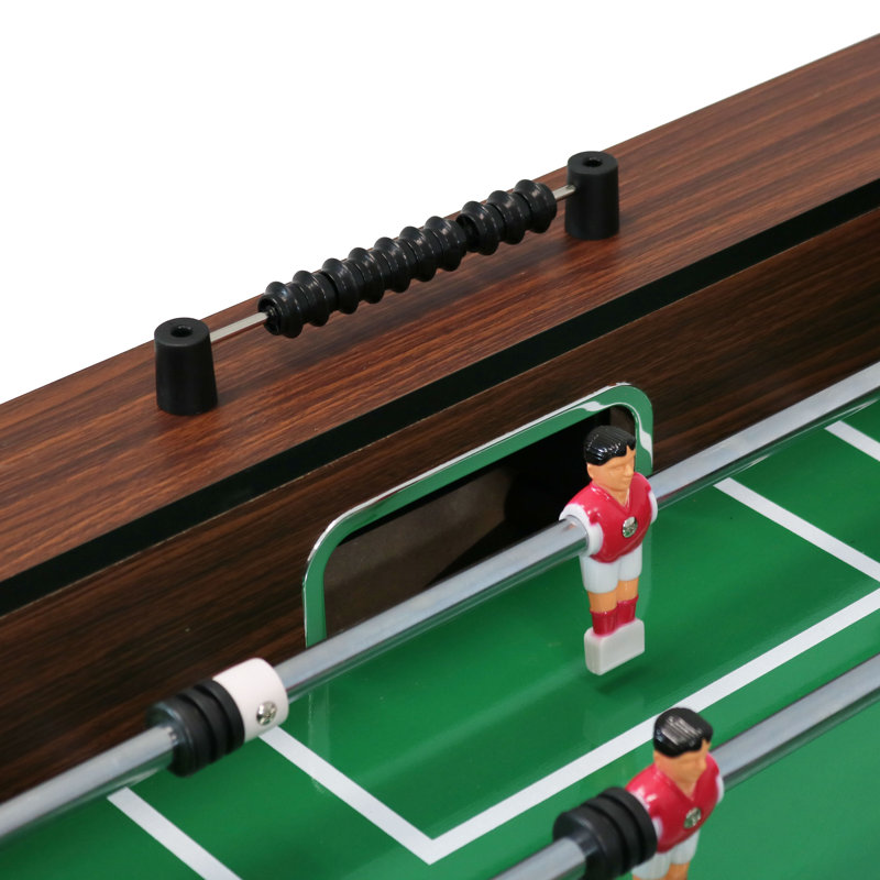 Sunnydaze 55-Inch Brown Faux Wood Foosball Table with Drink Holders