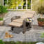 Chaise de patio inclinable avec coussins-457597642