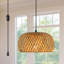 Luminaire suspendu de cuisine à 1 lumière avec cordon d'alimentation suspendu au-dessus d'un îlot en rotin pour îlot Boho