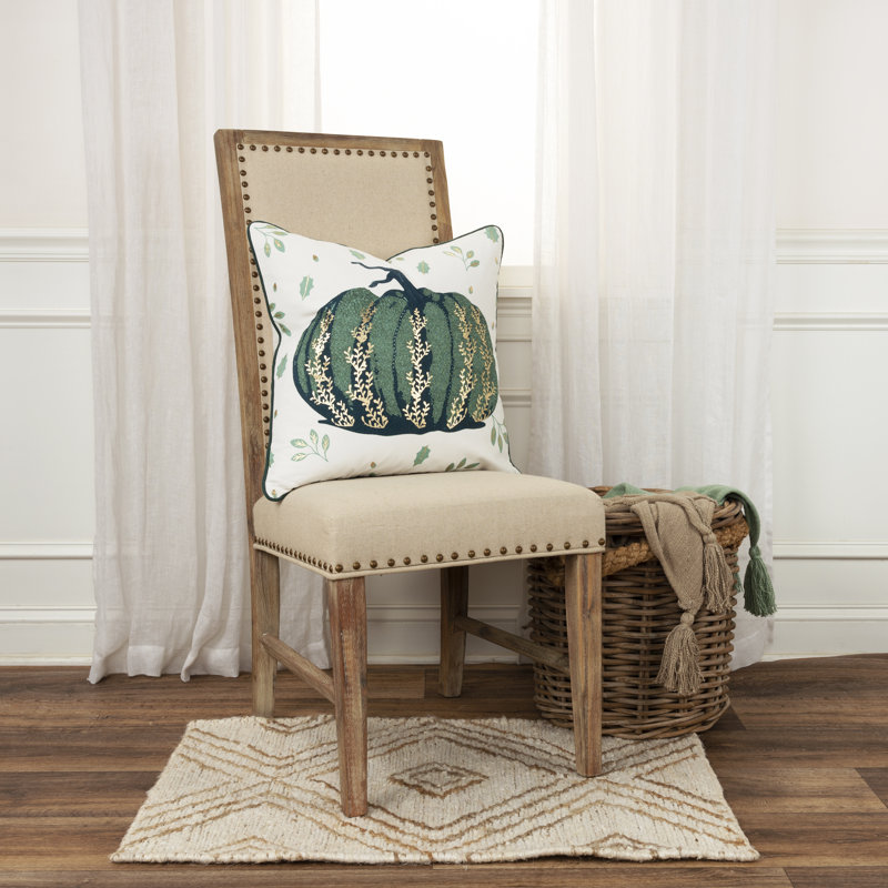 Embroidered Cotton Throw Pillow