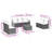  Garden Sofa Set Grey