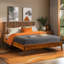 Base de lit plateforme en bois massif de qualité supérieure avec tête de lit Kaylin - capacité de 800 lb, sans sommier, convient à tous les matelas-380458354-380458355