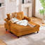 Fauteuil inclinable Smart Velours côtelé avec double charge, température de 7 couleurs et fauteuil confortable confortable avec porte-gobelet, Type-c, système de contrôle-133254114