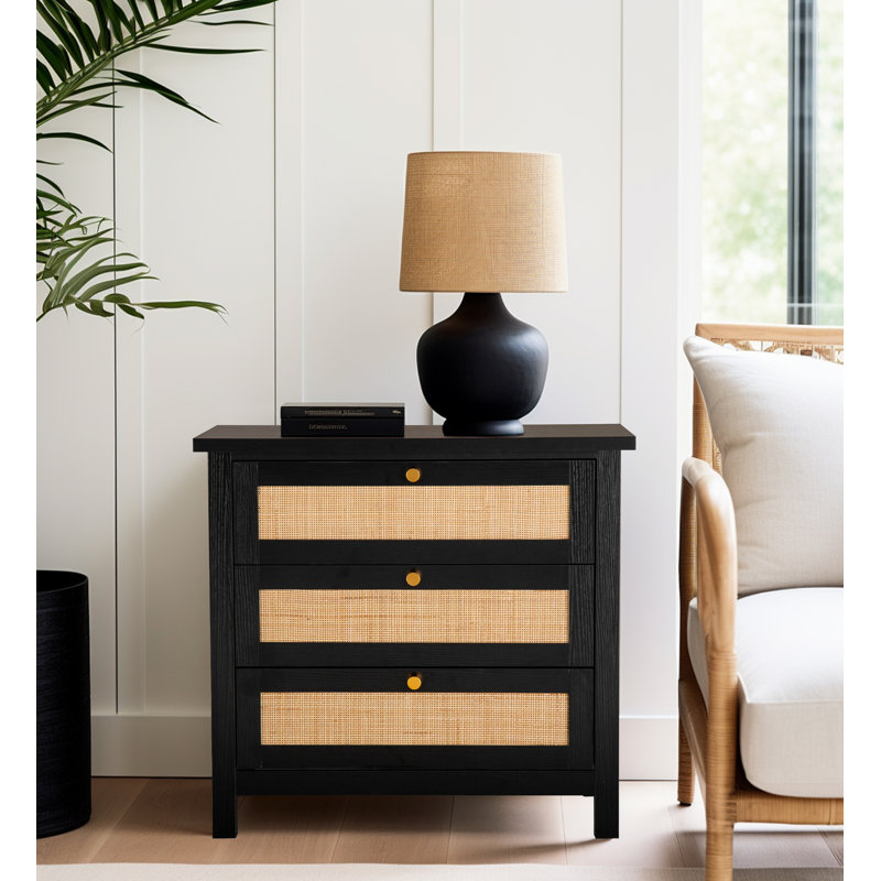 Ludden 3 - Drawer Standard Accent Chest, Black
