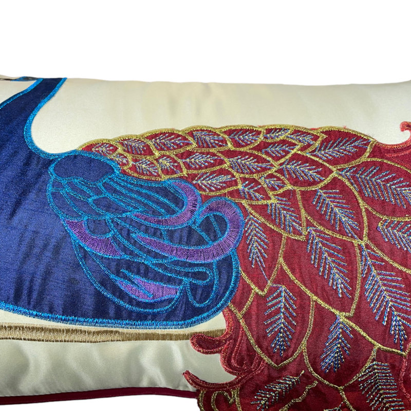  Housse de coussin en soie de haute qualité, Rouge