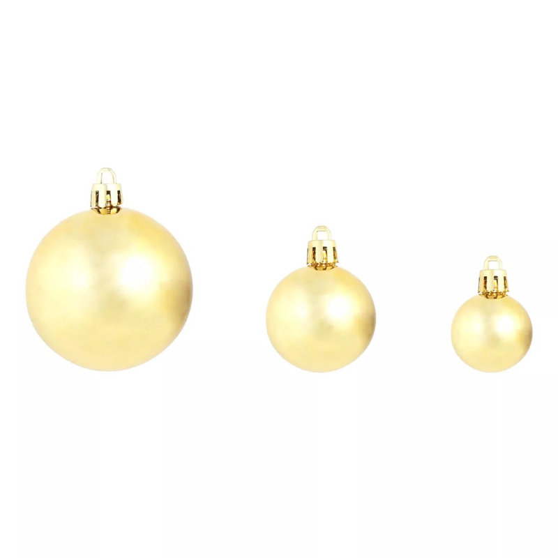 6cm Solid Colour 节日装饰品 Bauble, Gold