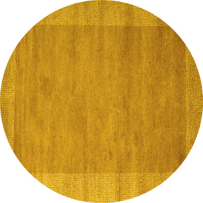 Tapis contemporains jaunes lavables à la machine 660