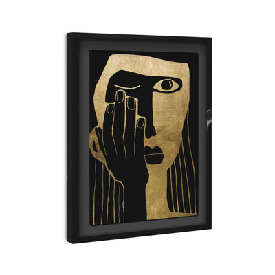 Oliver Gal Sympathy Portrait - Gold Leaf Framed Shadowbox Art