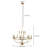 33" 12 - Light Dimmable Rustic Industrial Gold Candle Round Chandelier