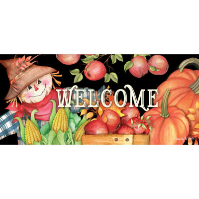Fall Harvest Scarecrow Sassafras Switch Outdoor Door Mat