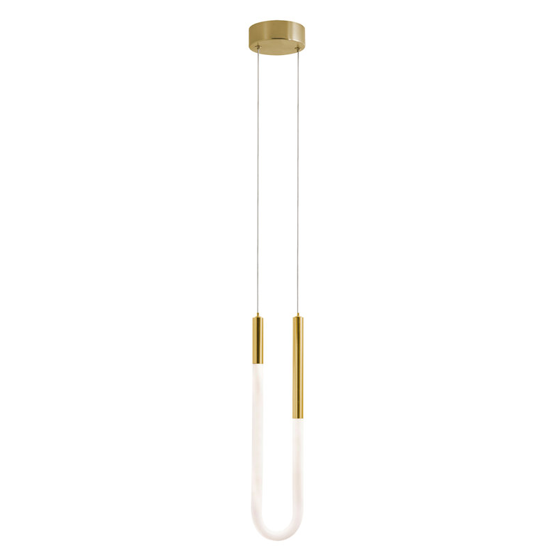 Adel Single LED Pendant, Light Antique Brass