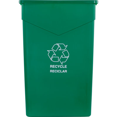 TrimLine™ Plastic Open Outdoor Trash & Recycling Bin - 15 Gallons