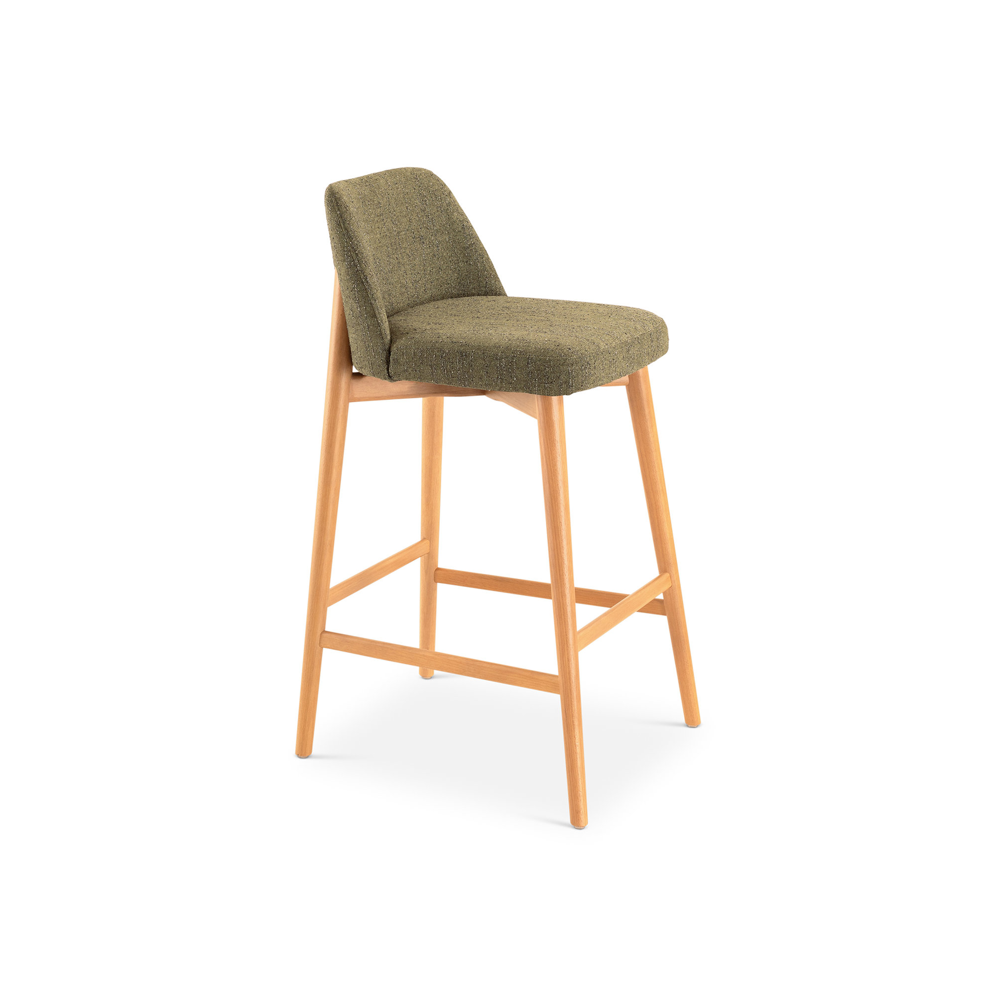 Nikita Tonia Bar/Counter Stool - Texan Burnish Guardian Seat - Domasco Frame, Bar Stool (29.5" Seat Height)