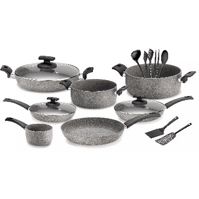 16 - Piece Non-Stick Aluminum Cookware Set