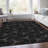 Premium Machine Washable Prisco Black Rug-373425152
