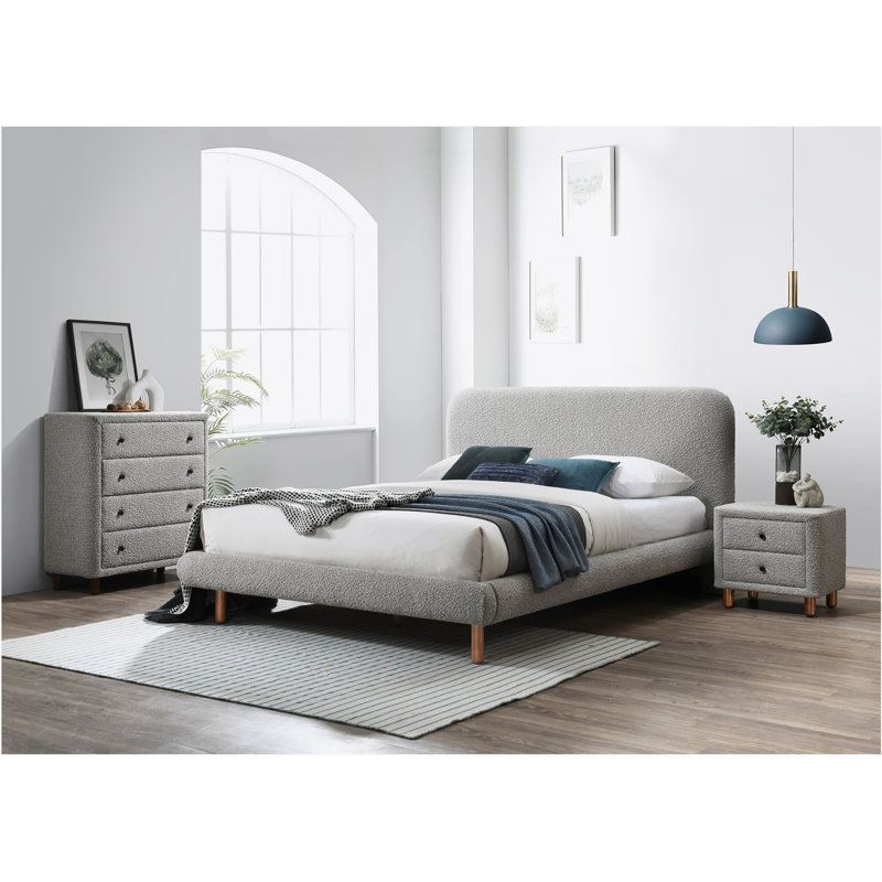 Legend Boucle Upholstered Chest with 4 Drawers