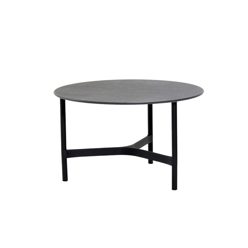 Round Outdoor Coffee Table ,, Gray, 27.6", Lava Gray