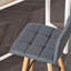 Cross Upholstered Bar Stool with Solid Wood Frame-42036088