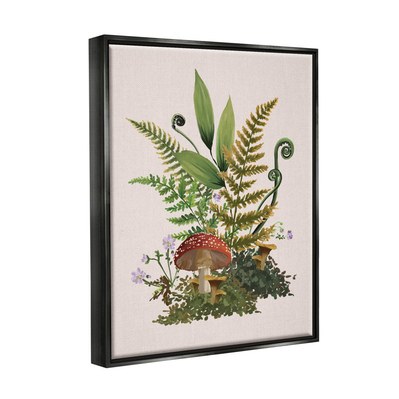 Art sur toile flottant encadré champêtre, H 21 po x l 17 po x P 1,7 po, Cadre flottant noir de jais