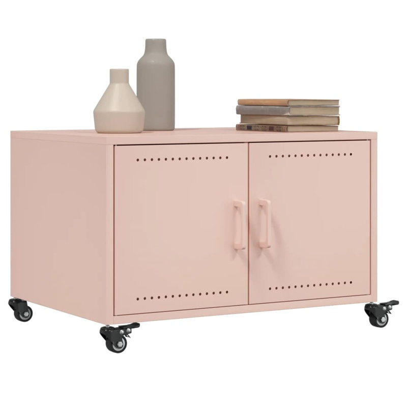 Coffee Table 68x50x43,5 cm Steel, Pink