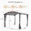 Pergola arquée 10 pi x 10 pi avec auvent et rideaux d'intimité - Structure en acier robuste pour patio et cour arrière - gris-109011404