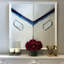 Arrangement de fausses pivoines Addison dans un vase en verre-2097790344