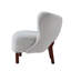 Fauteuil blanc confortable - Revêtement et structure élégants avec pieds à oreilles