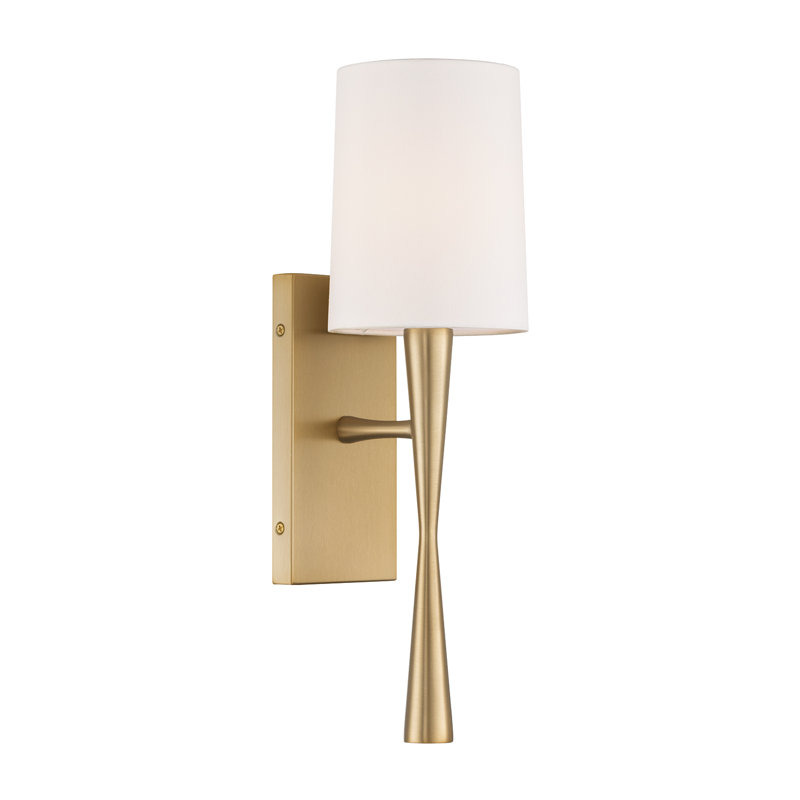 Averee 5.5" W 1-Light Dimmable Wallchiere, Aged Brass