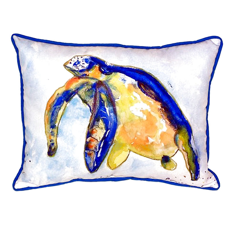 Sea Turtle Sea Turtle Outdoor Rectangular Throw Pillow