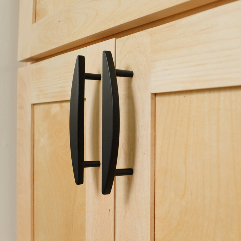 Half Moon Bar / Handle Pull, Matte Black, 6"
