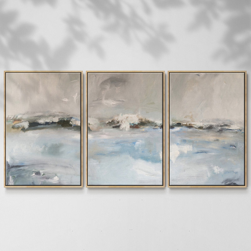 Surf Sans Turf - Toile encadrée multi-pièces, H 24 po x l 48 po x P 2 po, Naturel