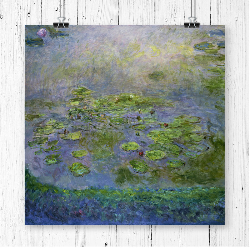 Claude Monet Water Lillies - Frameless Print, 30.48cm H x 30.48cm W