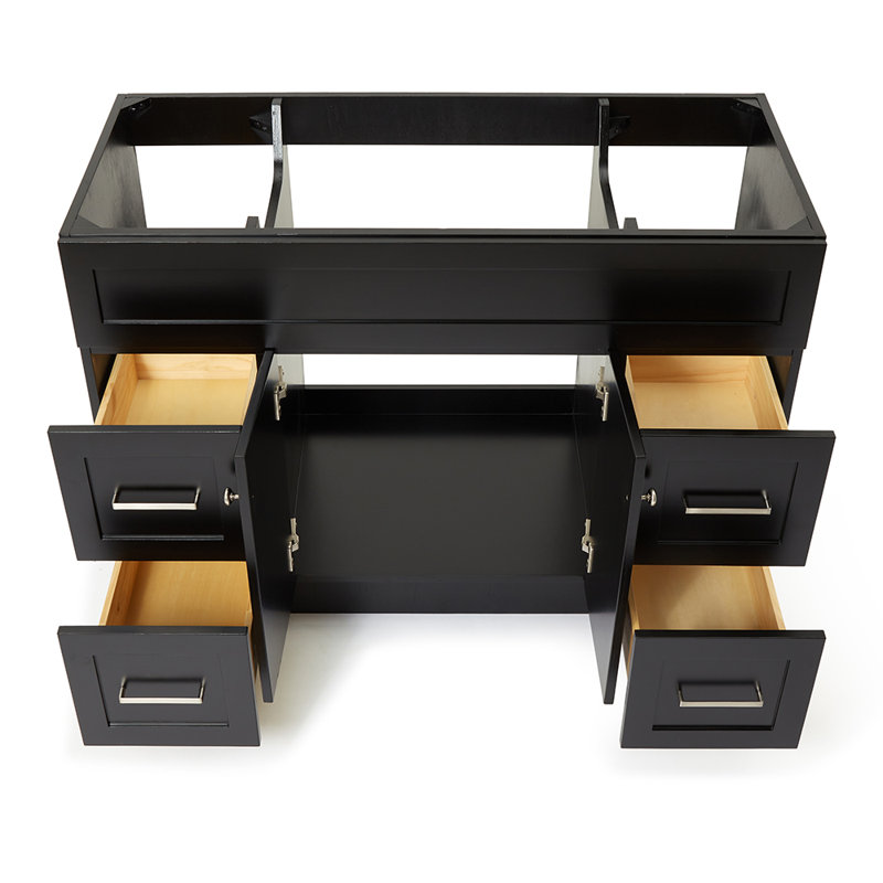 Paulla 48" Single Bathroom Vanity Base Only, Black