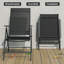 Foldable Outdoor Garden Dining Chairs, 7-Level Adjustable Reclining Backrest with Armrests-124811084