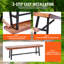 Solid Wood Outdoor Bench