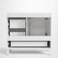 Meuble-lavabo simple de 91 cm (36 po) avec lavabo en céramique, tiroirs et armoire, fermeture amortie, style traditionnel, salle de bain-1232379218