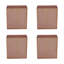 Lot de 4 mini-armoires empilables brunes, de style vintage, en bois, idéales pour la cuisine, le garde-manger, la salle de bain ou le bureau.-131081404
