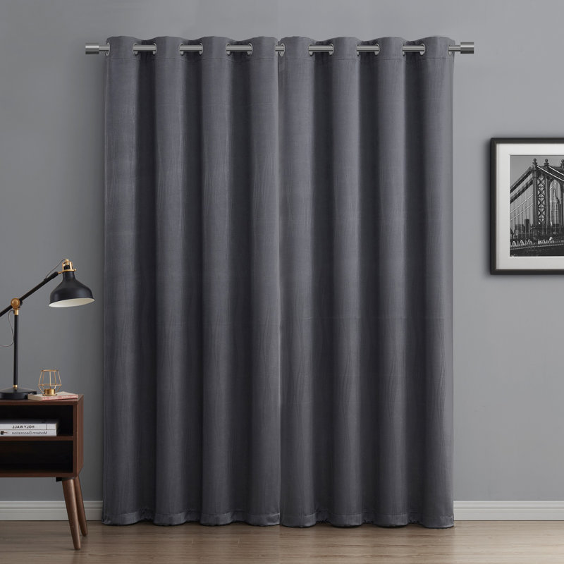 Blackout Single Curtain Panel, 52" W x 84" L, Charcoal