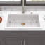 Évier de cuisine en quartz - Évier de cuisine encastré en granite blanc 33 x 22 po-117060703