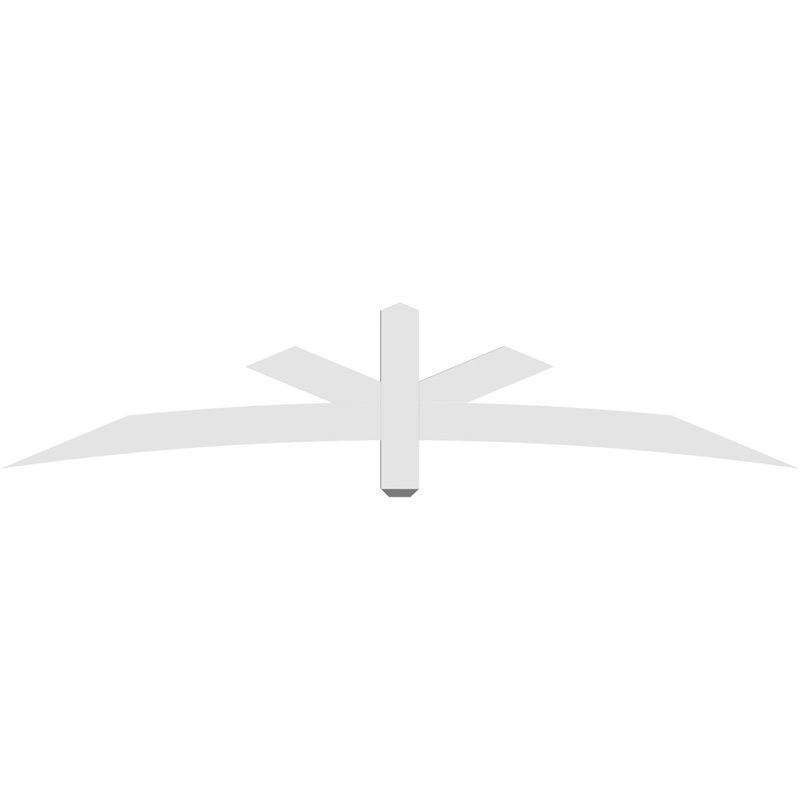 Support de pignon Alberta Alberta, H 17,5 po x l 84 po (pas: 5/12), P 2 po x F 4 po, PVC