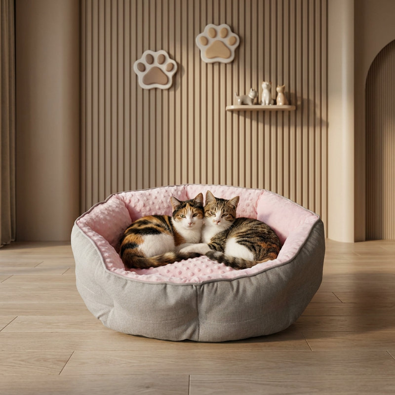 Nestle Pink Comfort Pillow Cat Bed