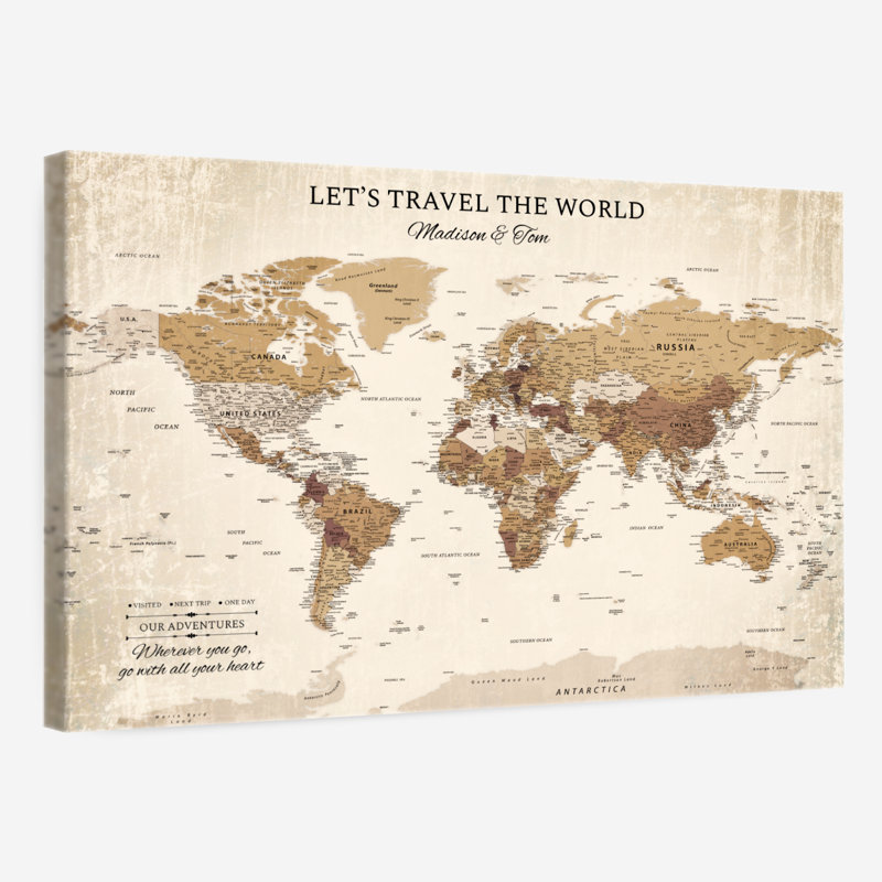 Pin's de voyage personnalisé World Milstead, H 26 po x l 39 po, Oui