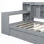 Lit de jour en bois avec 3 tiroirs, ports USB et bureau-1404238498